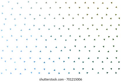 Light Blue, Green vector abstract colorful background, which consist of triangles. Pattern with colored triangles on white background.