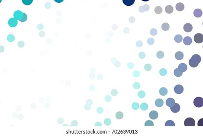 Light Blue, Green vector abstract pattern with circles. Geometry template for your business design. Background with colored spheres.