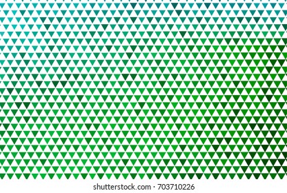 Light Blue, Green vector abstract colorful background, which consist of triangles. Pattern with colored triangles on white background.