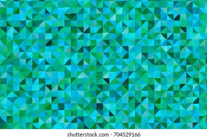Light Blue, Green vector abstract mosaic background. Triangular geometric sample with gradient.  The template can be used as a background for cell phones.