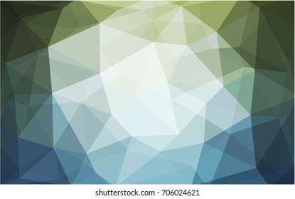 Light Blue, Green vector abstract textured polygonal background. Blurry triangle design. Pattern can be used for background.