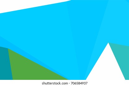Light Blue, Green vector abstract colorful background, which consist of triangles. Pattern with colored triangles on white background.