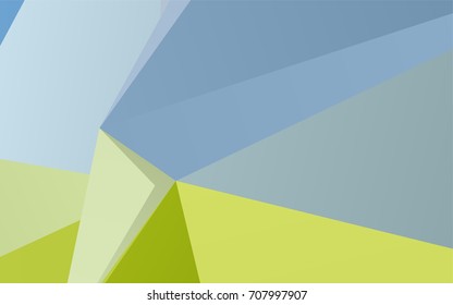 Light Blue, Green vector abstract polygonal template. Shining illustration, which consist of triangles. A completely new design for your business.