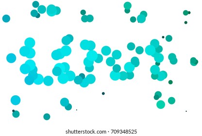 Light Blue, Green vector abstract pattern with circles. Geometry template for your business design. Background with colored spheres.