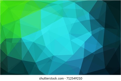 Light Blue, Green vector abstract textured polygonal background. Blurry triangle design. Pattern can be used for background.