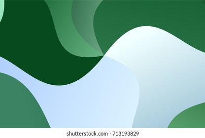Light Blue, Green vector abstract cambered template. Shining crooked illustration in a brand-new style. The elegant pattern can be used as part of a brand book.
