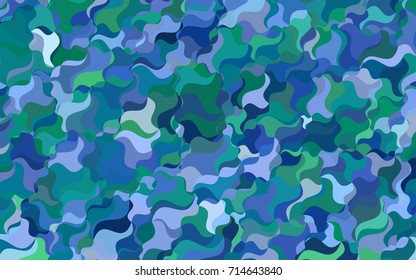 Light Blue, Green vector abstract blurred pattern. Shining crooked illustration in a brand-new style. Brand-new style for your business design.