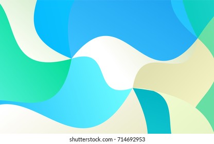Light Blue, Green vector abstract cambered background. Creative illustration in halftone arched style with gradient. A new texture for your design.