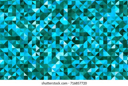 Light Blue, Green vector abstract mosaic background. Triangular geometric sample with gradient.  Brand-new design for your business.