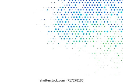 Light Blue, Green vector abstract pattern with circles. Geometry template for your business design. Background with colored spheres.