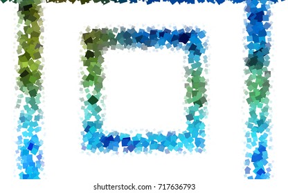 Light Blue, Green vector abstract textured polygonal background. Blurry rectangular design. The pattern with repeating rectangles can be used for background.