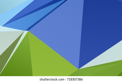 Light Blue, Green vector abstract polygonal background. Creative illustration in halftone style with gradient. The completely new template can be used for your brand book.