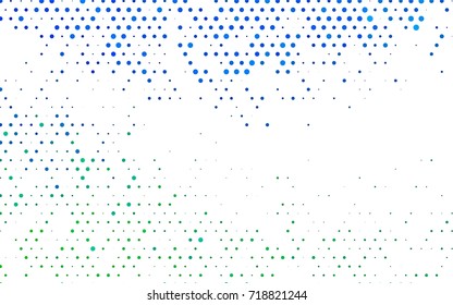 Light Blue, Green vector abstract pattern with circles. Geometry template for your business design. Background with colored spheres.