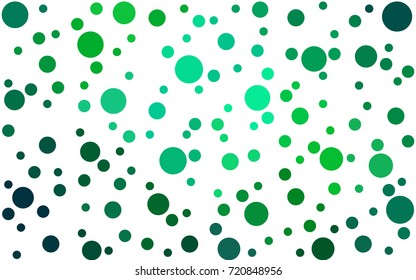 Light Blue, Green vector abstract pattern with circles. Geometry template for your business design. Background with colored spheres.