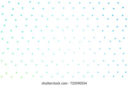 Light Blue, Green vector abstract colorful background, which consist of triangles. Pattern with colored triangles on white background.
