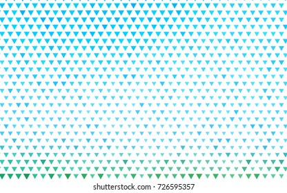 Light Blue, Green vector abstract colorful background, which consist of triangles. Pattern with colored triangles on white background.