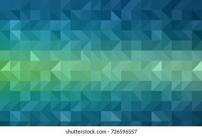Light Blue, Green vector abstract mosaic pattern. Creative geometric illustration in Origami style with gradient. Brand-new style for your business design.