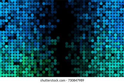 Light Blue, Green vector abstract pattern with circles. Geometry template for your business design. Background with colored spheres.