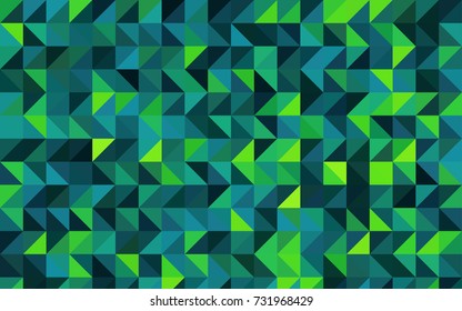 Light Blue, Green vector abstract mosaic pattern. Shining illustration, which consist of triangles. The template can be used as a background for cell phones.