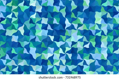 Light Blue, Green vector abstract cambered pattern. Brand-new colored illustration in blurry style with gradient. The pattern of blurred lines for your business design.