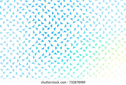 Light Blue, Green vector abstract colorful background, which consist of triangles. Pattern with colored triangles on white background.