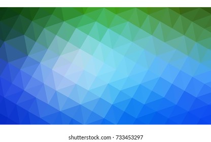 Light Blue, Green vector abstract textured polygonal background. Blurry triangle design. Pattern can be used for background.