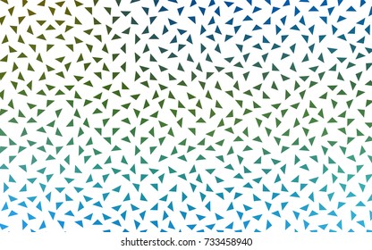 Light Blue, Green vector abstract colorful background, which consist of triangles. Pattern with colored triangles on white background.