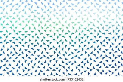 Light Blue, Green vector abstract colorful background, which consist of triangles. Pattern with colored triangles on white background.