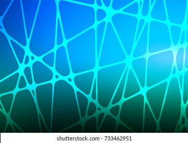 Light Blue, Green vector abstract doodle template. An elegant bright illustration with lines in Natural style. A new texture for your design.