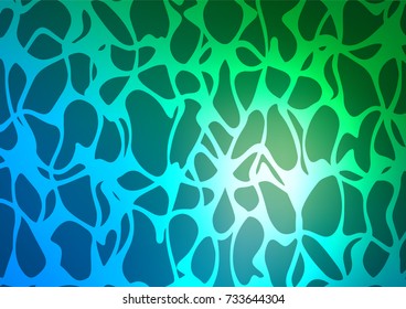 Light Blue, Green vector abstract doodle template. Geometric doodle illustration in Origami style with gradient. The pattern can be used for heads of websites and designs.
