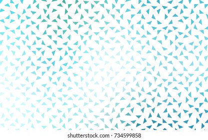 Light Blue, Green vector abstract colorful background, which consist of triangles. Pattern with colored triangles on white background.