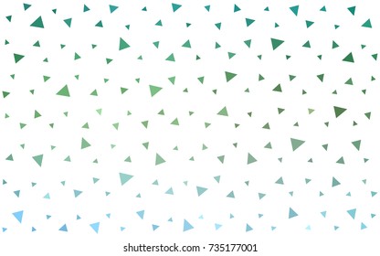 Light Blue, Green vector abstract colorful background, which consist of triangles. Pattern with colored triangles on white background.