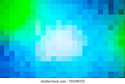 Light Blue, Green vector abstract textured polygonal background. Blurry rectangular design. The pattern with repeating rectangles can be used for background.