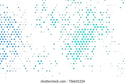 Light Blue, Green vector abstract pattern with circles. Geometry template for your business design. Background with colored spheres.