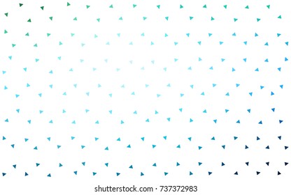 Light Blue, Green vector abstract colorful background, which consist of triangles. Pattern with colored triangles on white background.