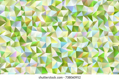 Light Blue, Green vector abstract polygonal background. Triangular geometric sample with gradient.  The template can be used as a background for cell phones.
