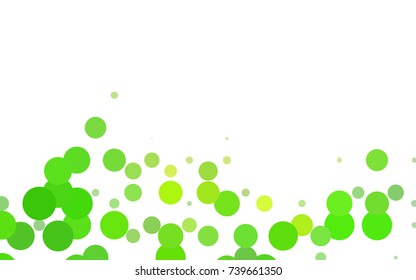 Light Blue, Green vector abstract pattern with circles. Geometry template for your business design. Background with colored spheres.