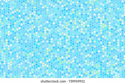 Light Blue, Green vector abstract pattern with circles. Geometry template for your business design. Background with colored spheres.