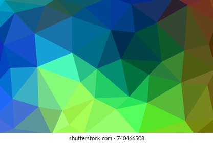 Light Blue, Green vector abstract textured polygonal background. Blurry triangle design. Pattern can be used for background.