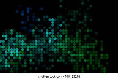 Light Blue, Green vector abstract pattern with circles. Geometry template for your business design. Background with colored spheres.