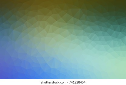 Light Blue, Green vector abstract textured polygonal background. Blurry triangle design. Pattern can be used for background.