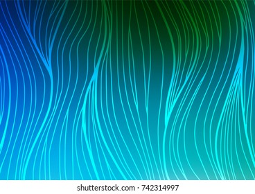 Light Blue, Green vector abstract doodle pattern. An elegant bright illustration with lines in Natural style. The pattern can be used for wallpapers and coloring books.
