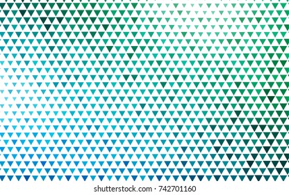 Light Blue, Green vector abstract colorful background, which consist of triangles. Pattern with colored triangles on white background.