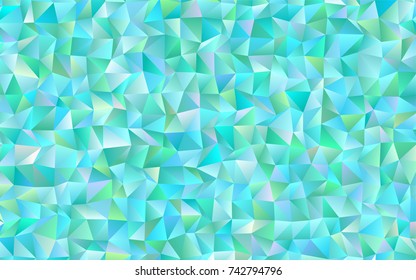 Light Blue, Green vector abstract polygonal background. Shining illustration, which consist of triangles. Brand-new design for your business.