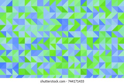 Light Blue, Green vector abstract polygonal template. Creative illustration in halftone style with gradient. Brand-new style for your business design.