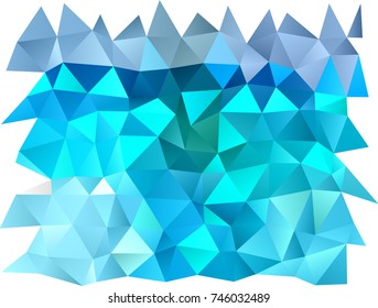 Light Blue, Green vector abstract polygonal background. Triangular geometric sample with gradient.  The best triangular design for your business.
