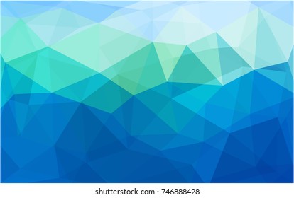 Light Blue, Green vector abstract textured polygonal background. Blurry triangle design. Pattern can be used for background.