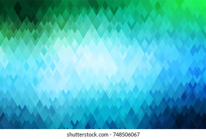 Light Blue, Green vector abstract textured polygonal background. Blurry rectangular design. The pattern with repeating rectangles can be used for background.