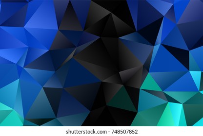 Light Blue, Green vector abstract mosaic pattern. A sample with polygonal shapes. Brand-new style for your business design.