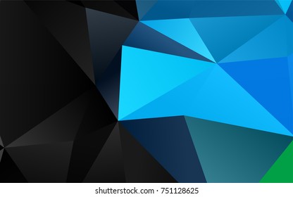Light Blue, Green vector abstract polygonal pattern. A completely new color illustration in a vague style. A new texture for your design.